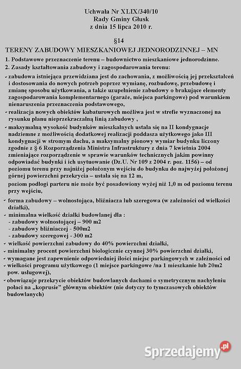 Dominów Błękitna działka budowlana 13 ar Zawada Stara