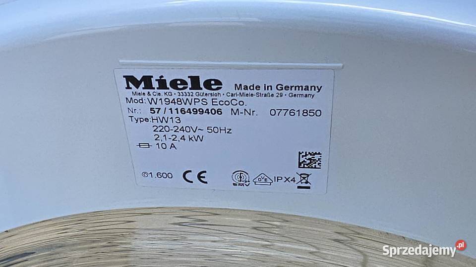 Pralka Miele W 1948 WPS EcoComfort 7 Ciepła i Wrocław