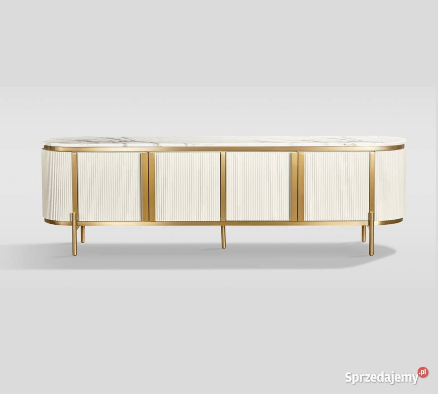 Komoda RTV złota kremowa Omega Glamour Premium Nowy Sącz