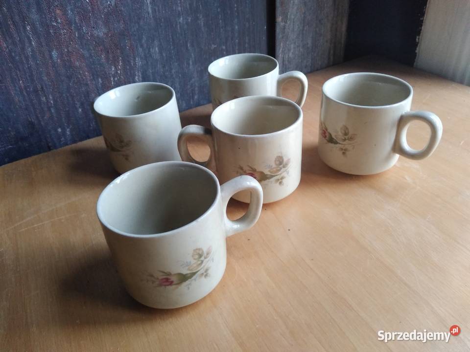 Serwis kawowy filiżanki spodeczki Tułowice PRL Dąbrowa Górnicza sprzedam