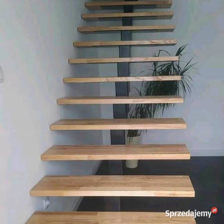 Stopień Drewniany Prosty Buk na Wymiar do Schody wewnętrzne Gdów