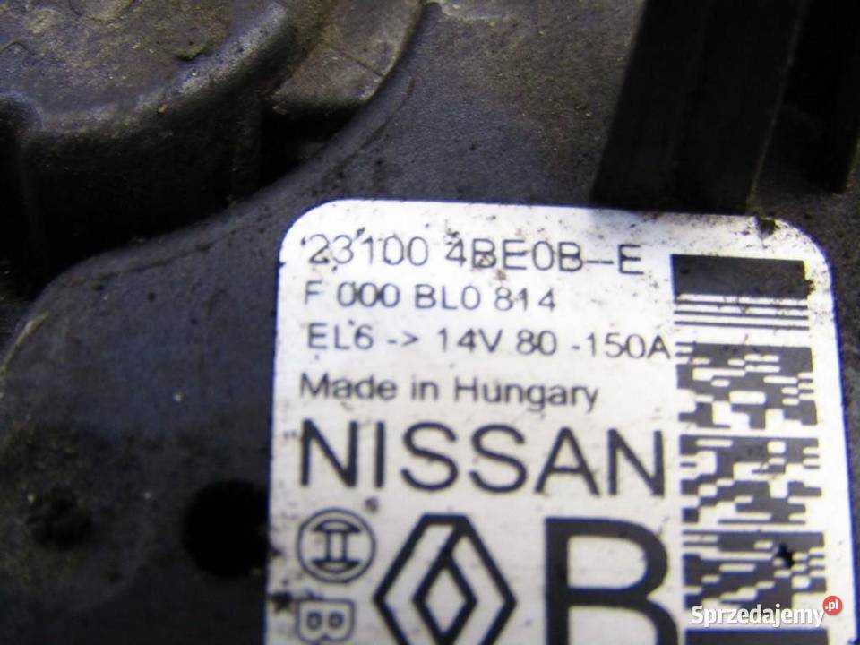 ALTERNATOR 12 TCE NISSAN QASHQAI J11 231004BE0BE