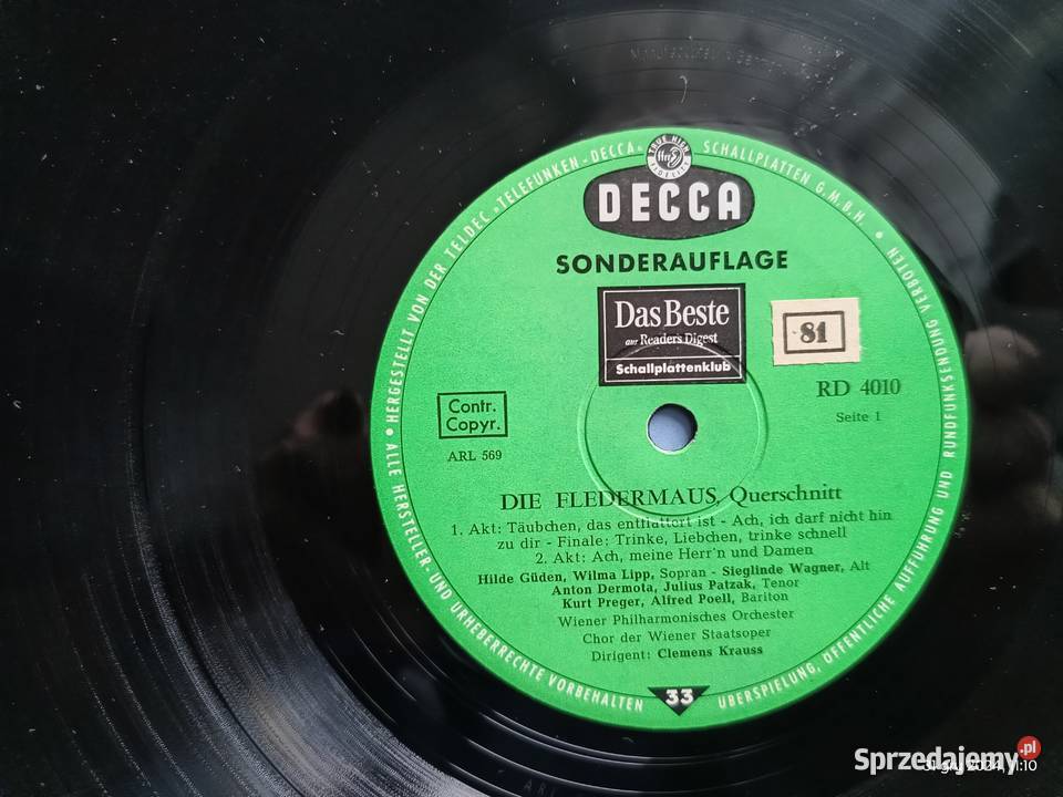 Album winylowy Johann Straus Die Fledermaus 1 płyta Wronki