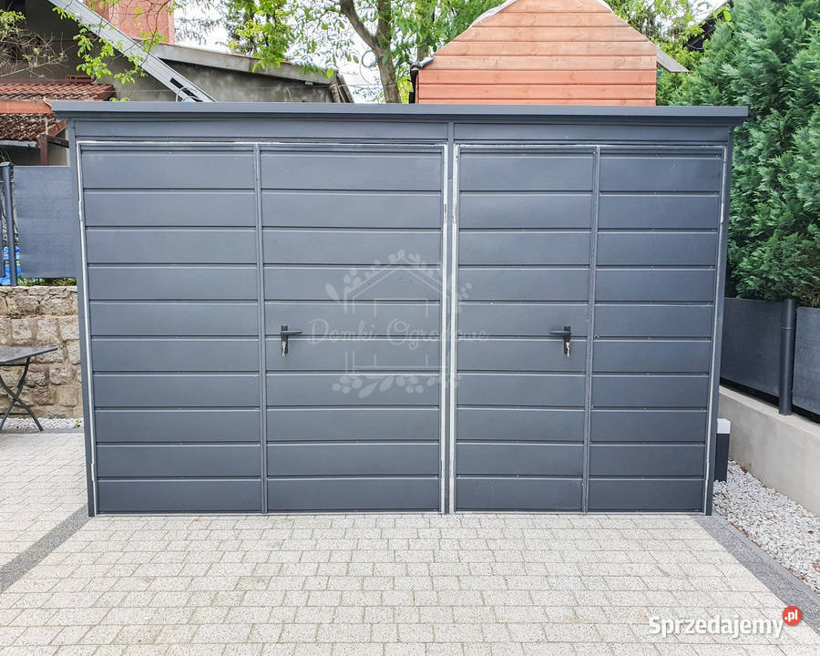 Schowek Domek Ogrodowy 35x2m 2x Brama Antracyt Chojnice