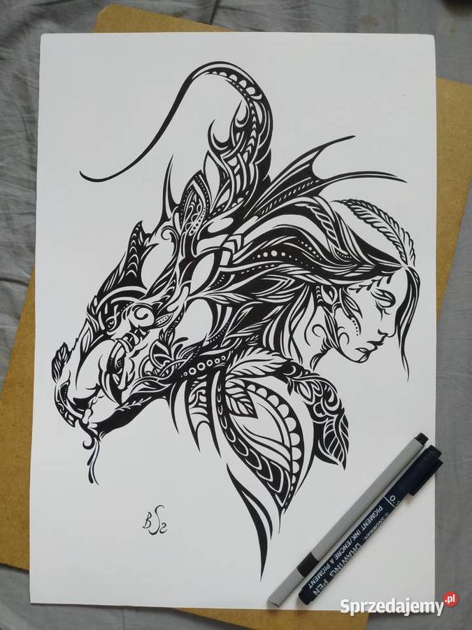 Rysunek ona i smok cienk blok t A3 250 gm2 Warszawa