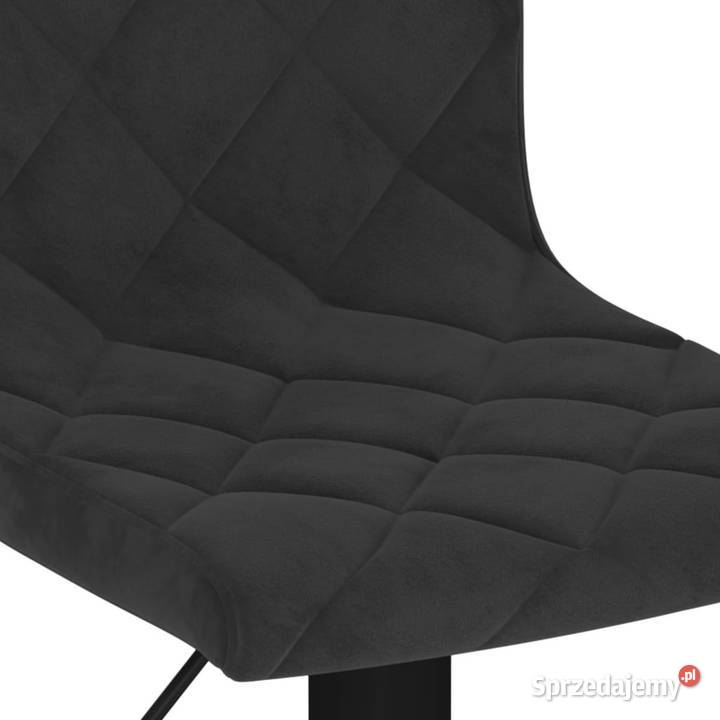 Stołki barowe 2 czarne obite aksamitem WM333728 Warszawa