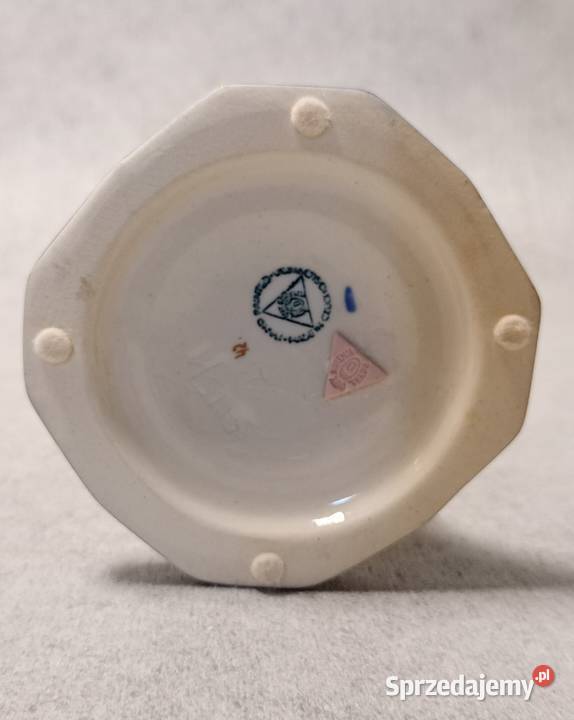 ROYAL DUX Amfora Efektowny Kobaltowy Wazon Złoto Szczecin