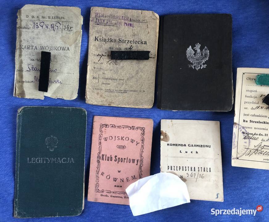 Kresy Dokumenty wojskowe Równe Łuck Łowicz