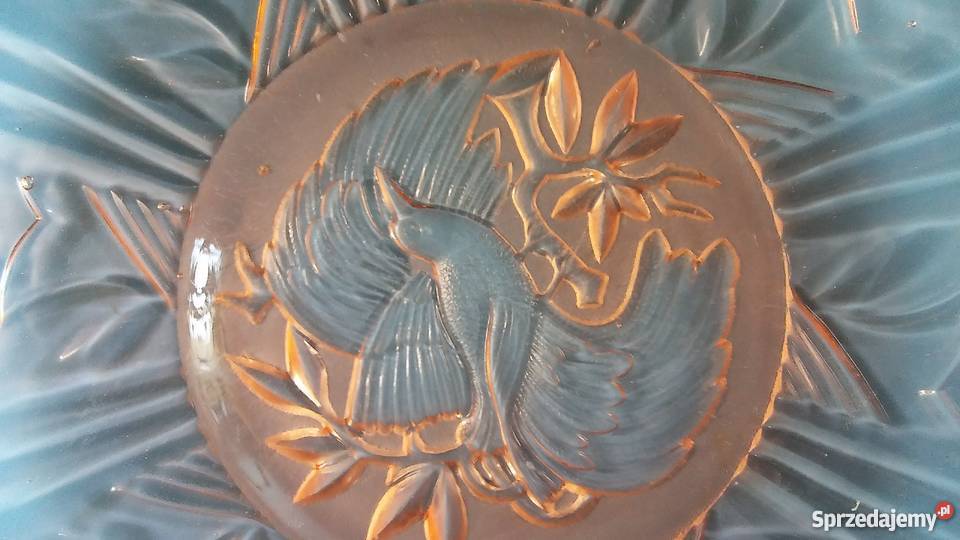 Przedwojenny talerz Huta Niemen i patera Łódź