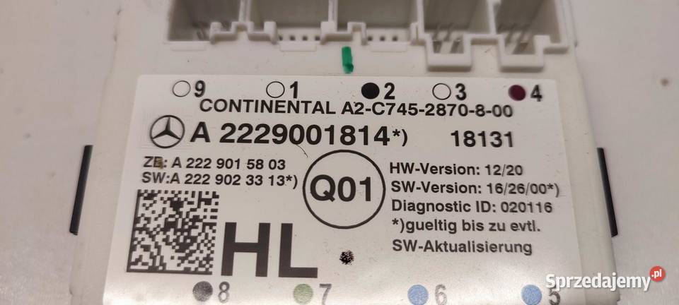 MERCEDES GLC W253 X253 MODUŁ DRZWI A2229001814