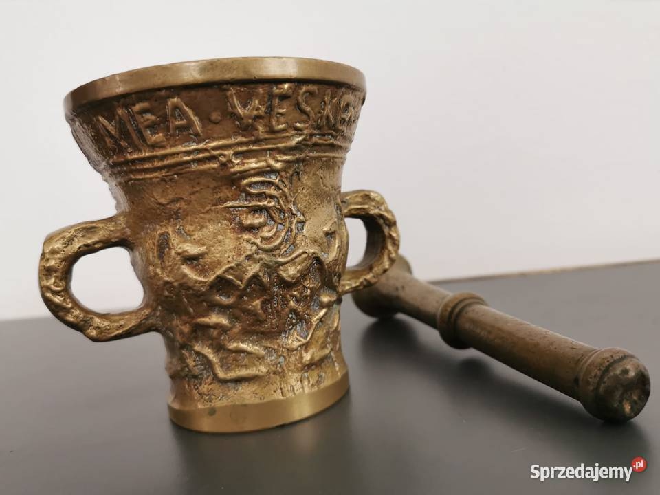 Moździerz Stary Masywny moździerz mosiężny Pozostałe Rzeszów