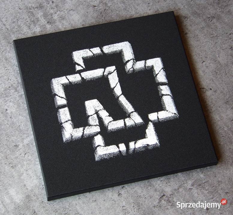 Rammstein Logo ręcznie grawerowane na blasze Sandomierz