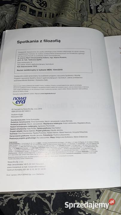 Spotkanie z filozofią liceum ogólnokształcącego tradycyjny podręcznik