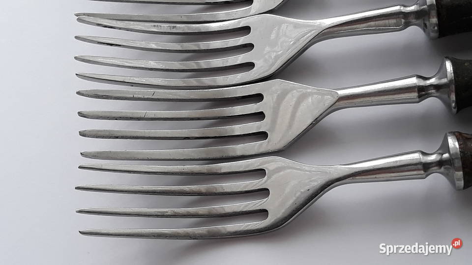 Widelce obiadowe 5 BAKELIT sztućce PRL