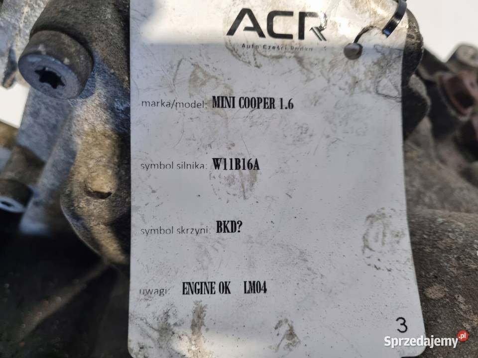 SKRZYNIA BIEGÓW Mini Cooper One R50 16 komp BKD Chełm