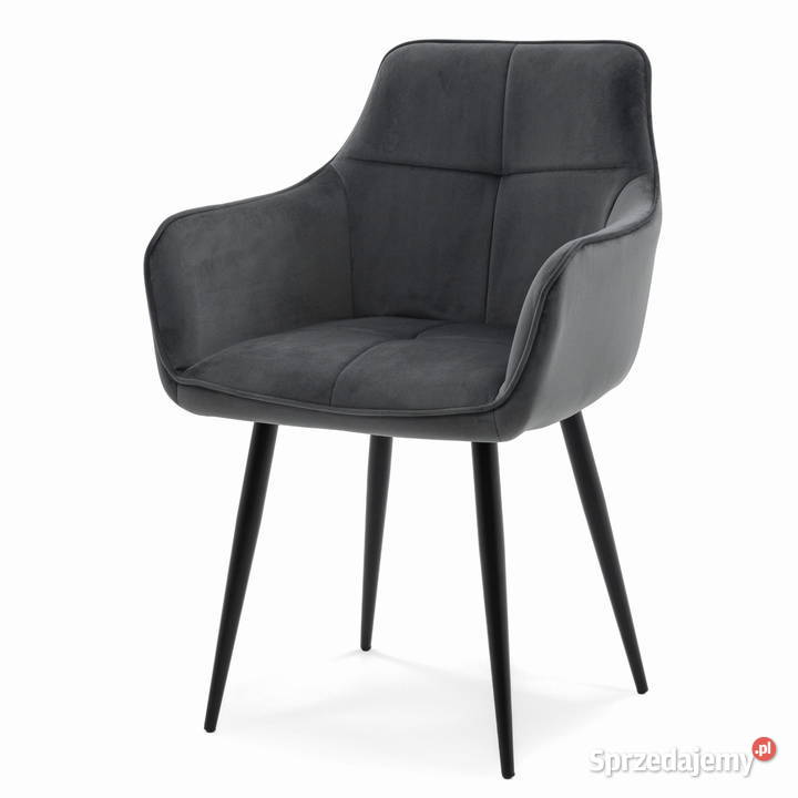 Szare Krzesło Tapicerowane Quattro Wysyłka 24H Krzesła Tarchały Małe