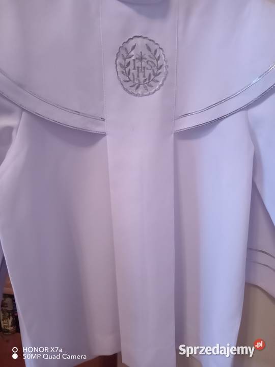 Alba komunijna chłopięca krótka z oblamówką Rozmiar 300