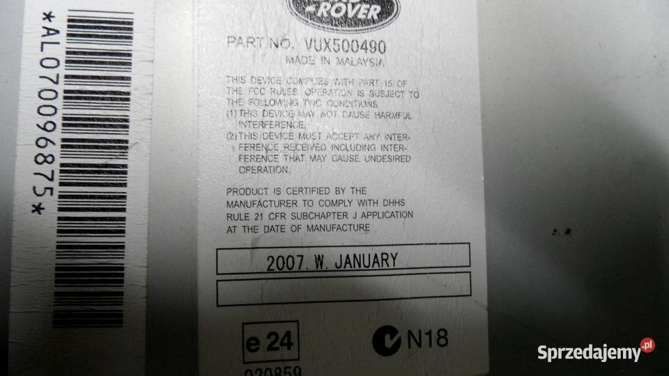 LAND ROVER DISCOVERY III radio CD VUX500490