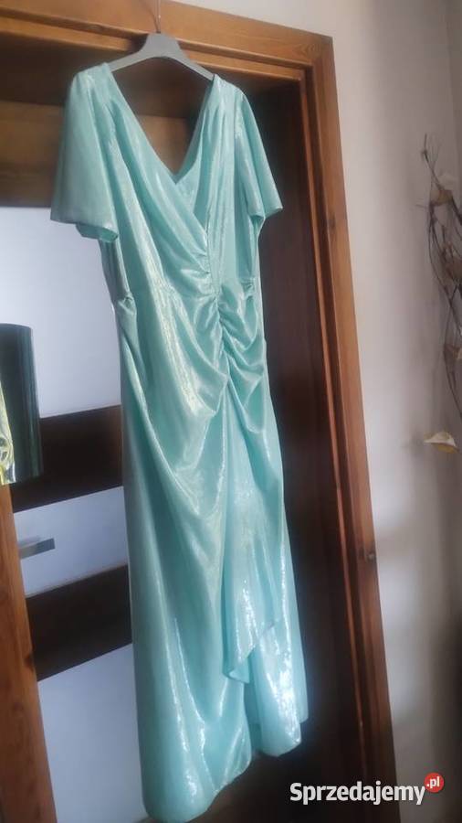 Miętowa suknia 4850 Kolbuszowa