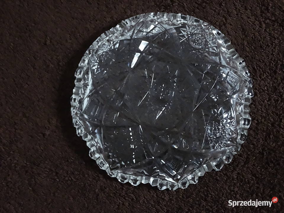 Piękny talerzykmisa z rżniętego kryształu bogaty Biłgoraj