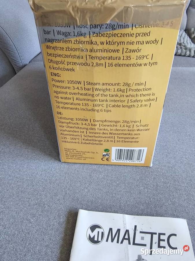 Myjka parowa Maltec HDS 3500W Czarna Woda
