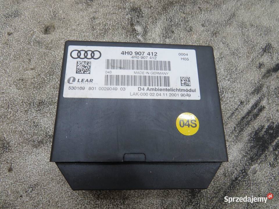 MODUŁ OŚWIETLENIA AUDI A8 D4 4H0907412 osobowe lubelskie
