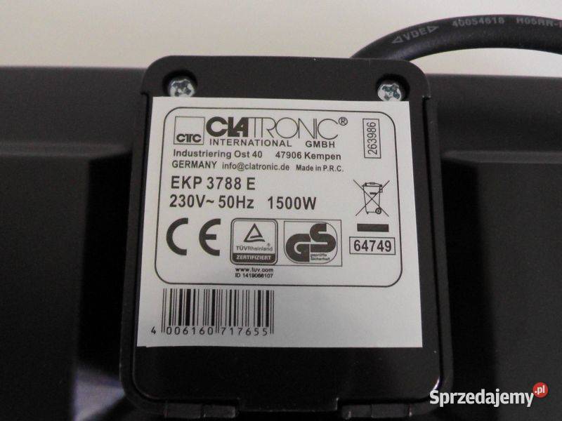 Kuchenka Elektryczna Przenośna CLATRONIC EKP Wrocław