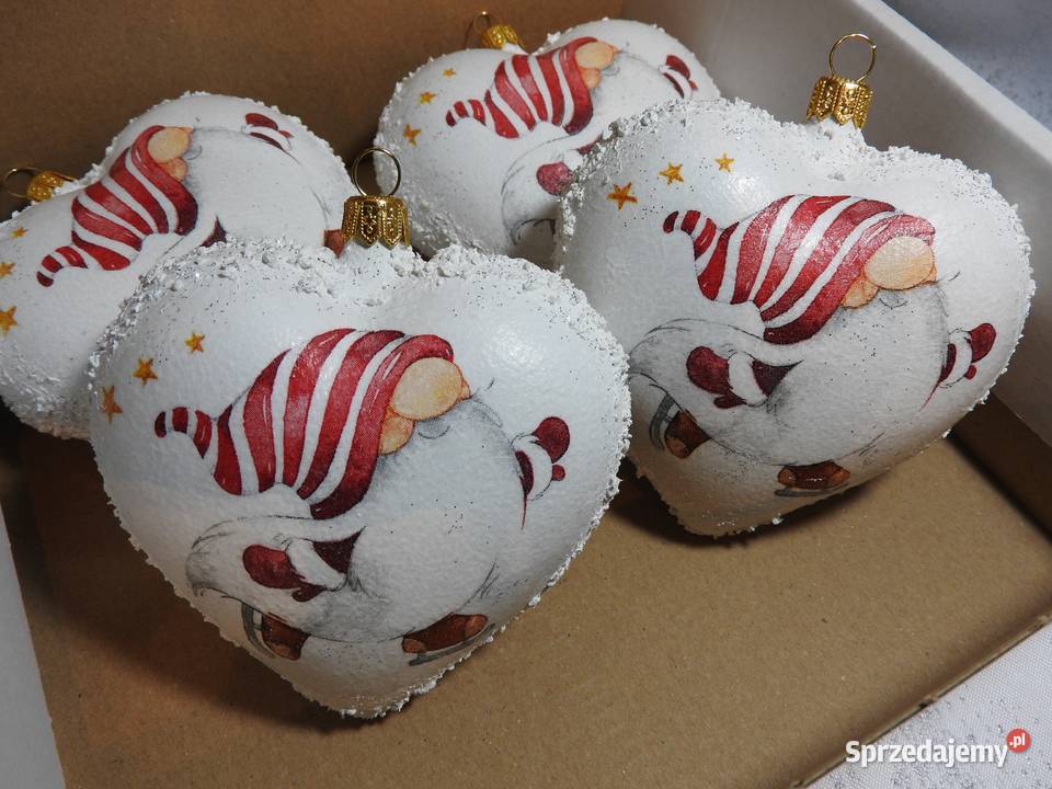 Bombki decoupage handmade prezent dekoracja śląskie Bytom