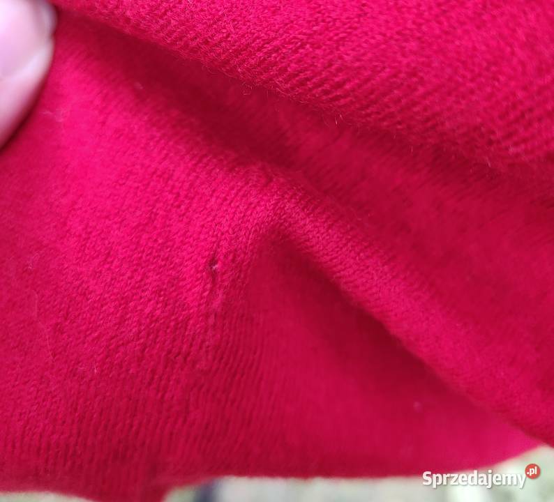 Czerwony sweter wełna merino XL 42 XXL 44 zachodniopomorskie sprzedam