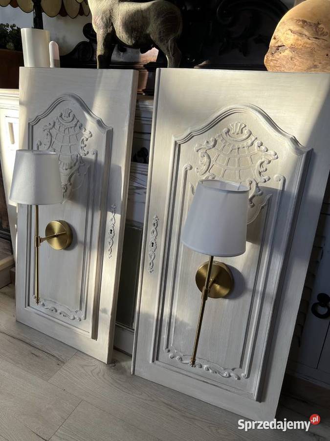 Panel stare drewniane drzwi z lampą Żary sprzedam