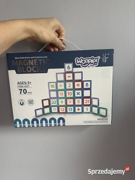 Klocki madnetyczne Cyfry 3 nauka liczenia kolorowy Poznań