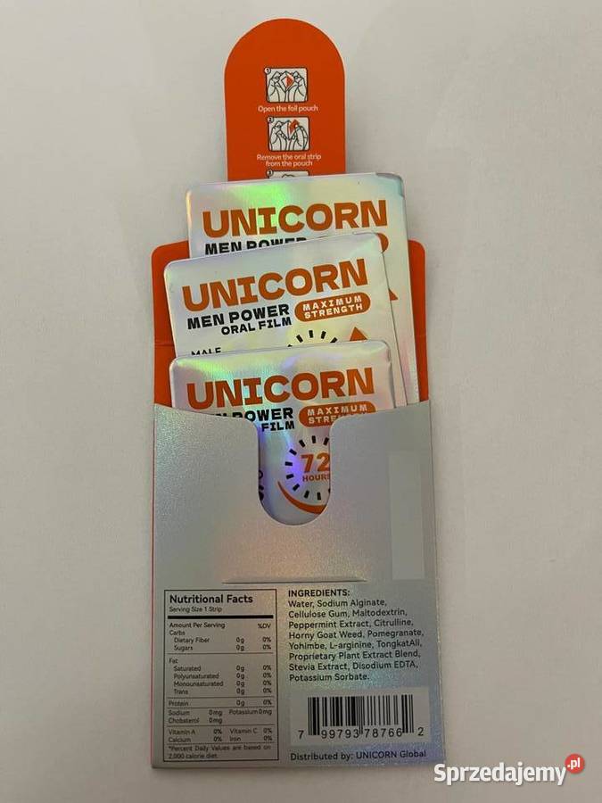 Unicocorn men power oral film ziołowe naturalne Mikołów