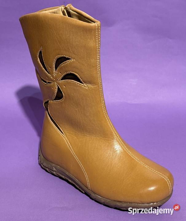 Beżowe ocieplane dziewczęce kozaki rozmiar 31 Kozaczki Żyrardów sprzedam