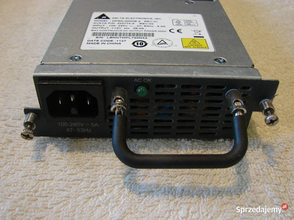 Zasilacz 12V 25A DC Delta Electronics DPSN300DBA Obudowy i zasilanie pomorskie Starogard Gdański