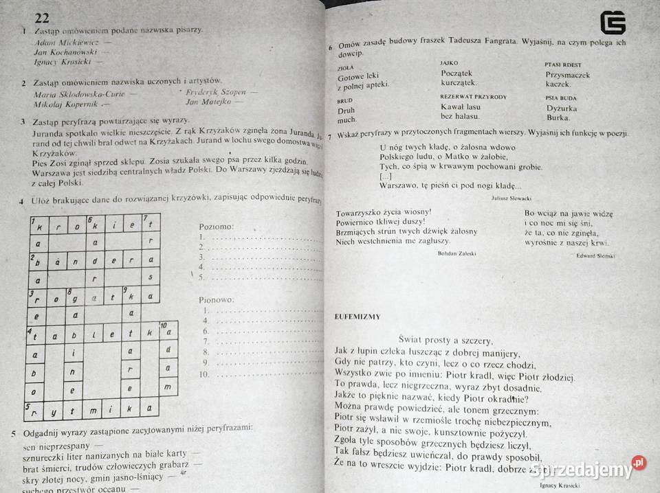 Język Polski 8 Odpowiednie dać rzeczy Maria