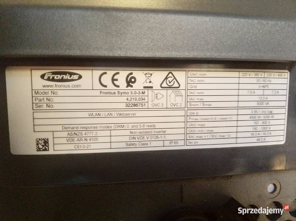 Falownik inwerter Fronius Symo 503M 5 Kw Falowniki Lublin