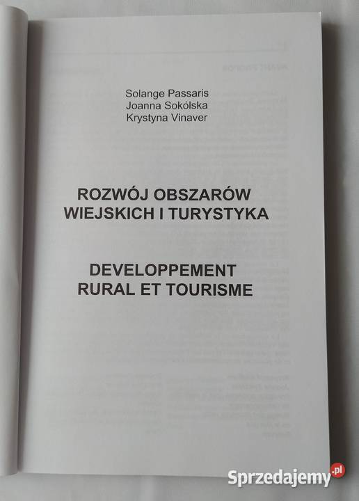 ROZWÓJ OBSZARÓW WIEJSKICH i TURYSTYKA Rok wydania 2002 Hajnówka