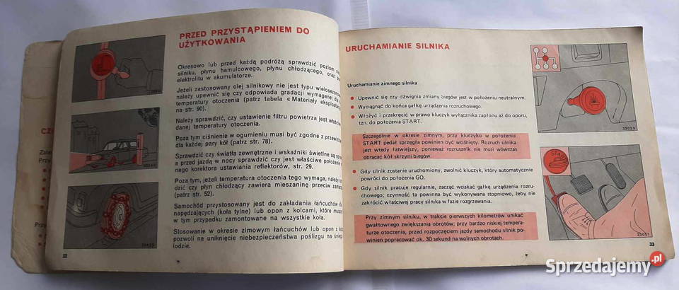 POLONEZ instrukcja obsługi samochodu PRL Łódź