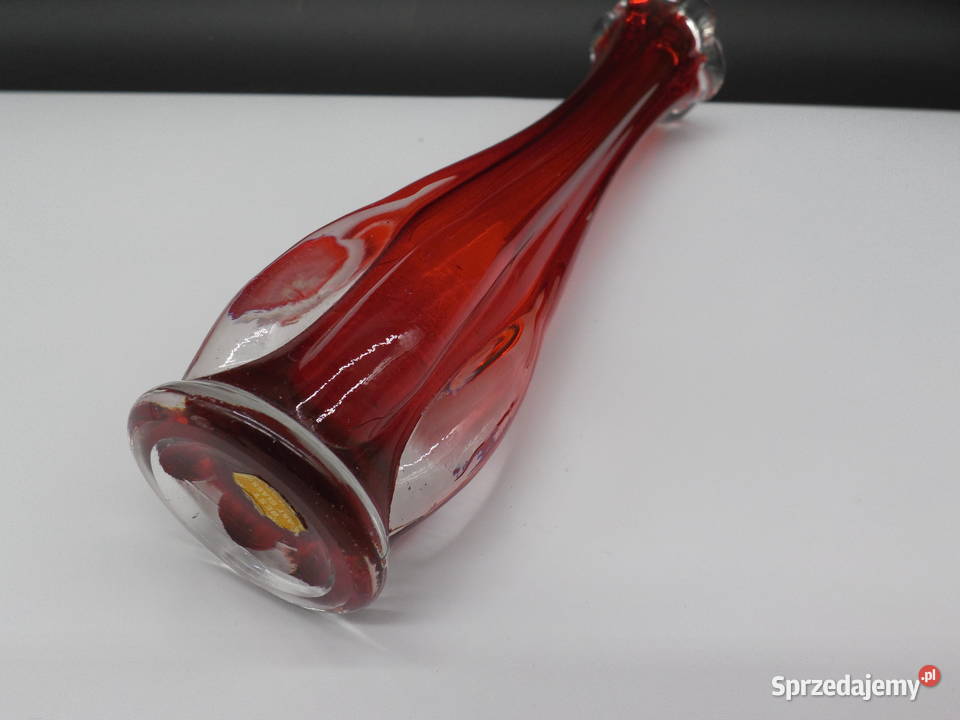 Rubinowy Wazon Szklany Best Art Glass Murano Raszków