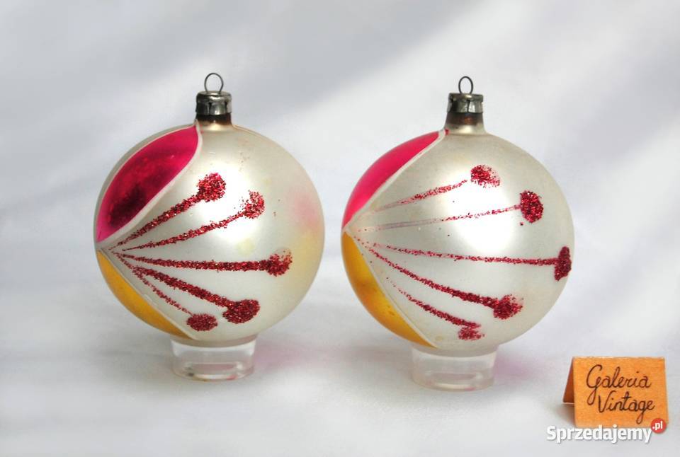 Stare bombki szklane 2 ręcznie malowane Lublin sprzedam