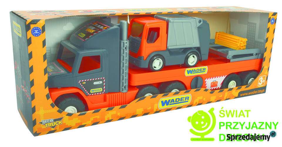 Wader Auto Super Tech Truck laweta ze śmieciarką podlaskie Bielsk Podlaski