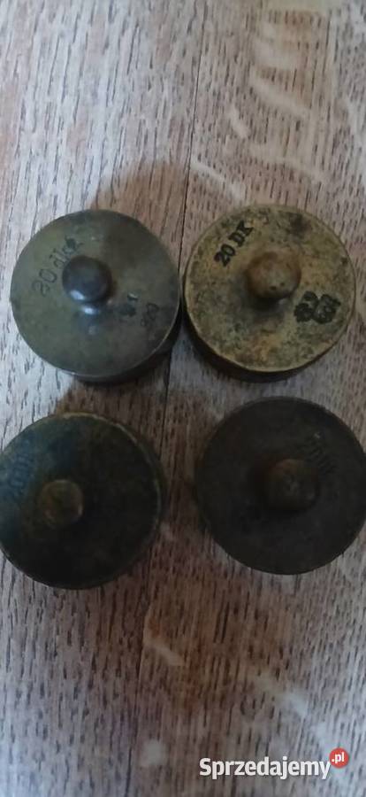 Stare mosiezne odważniki Wagi i miarki kuchenne Kraków