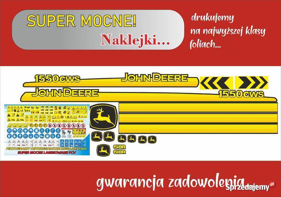 naklejki john deere 1550 cws Jeżewo