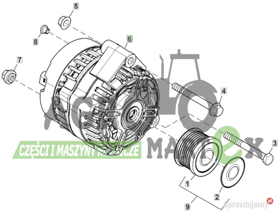 AL232855 AL216330 ALTERNATOR 150170A 14V JD Pozostałe dolnośląskie Wichrów