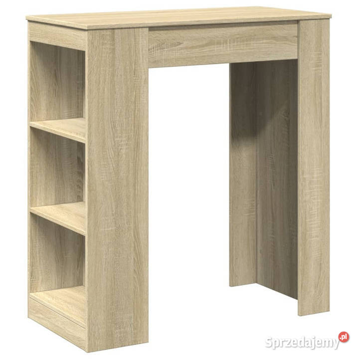 Stolik barowy z półkami dąb sonoma 95x47x1035 Warszawa