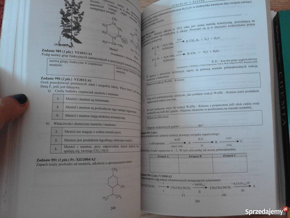 Chemia Zbiór zadań Witowski częsc 1 i 2 szkoła ponadgimnazjalna