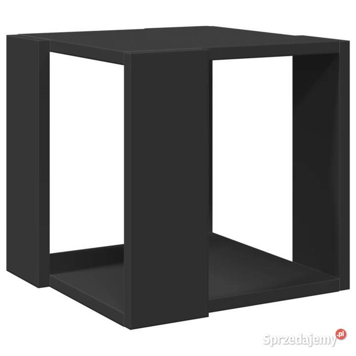 Stolik kawowy czarny 32x32x30 materiał