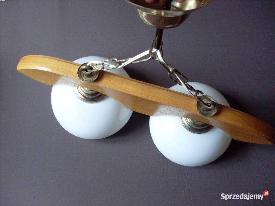 Żyrandol drewniany Lampy wiszące sprzedam