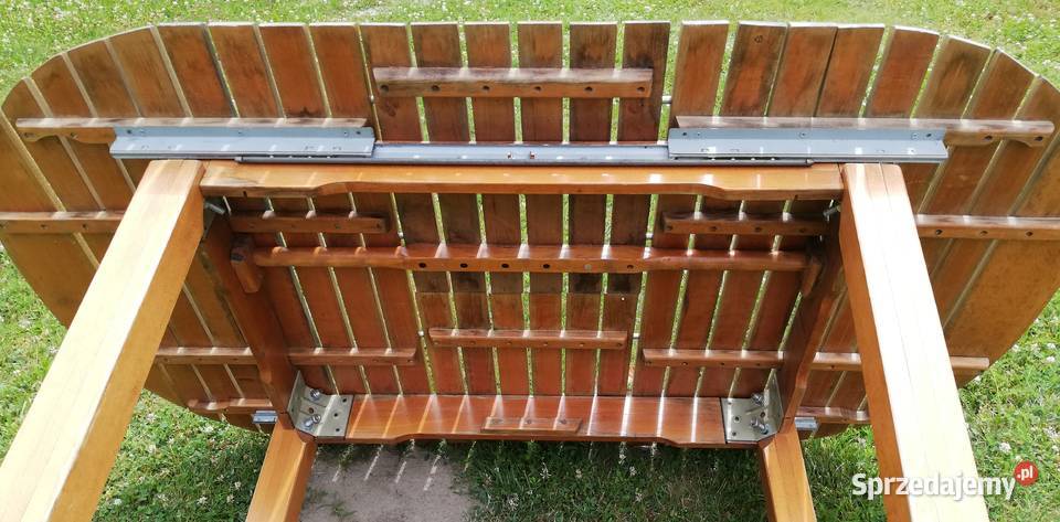 Komplet ogrodowy drewniany stół leżaki krzesło Garwolin