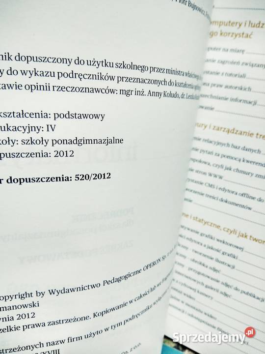 Informatyka ciekawi świata podręcznik nowy mazowieckie Warszawa